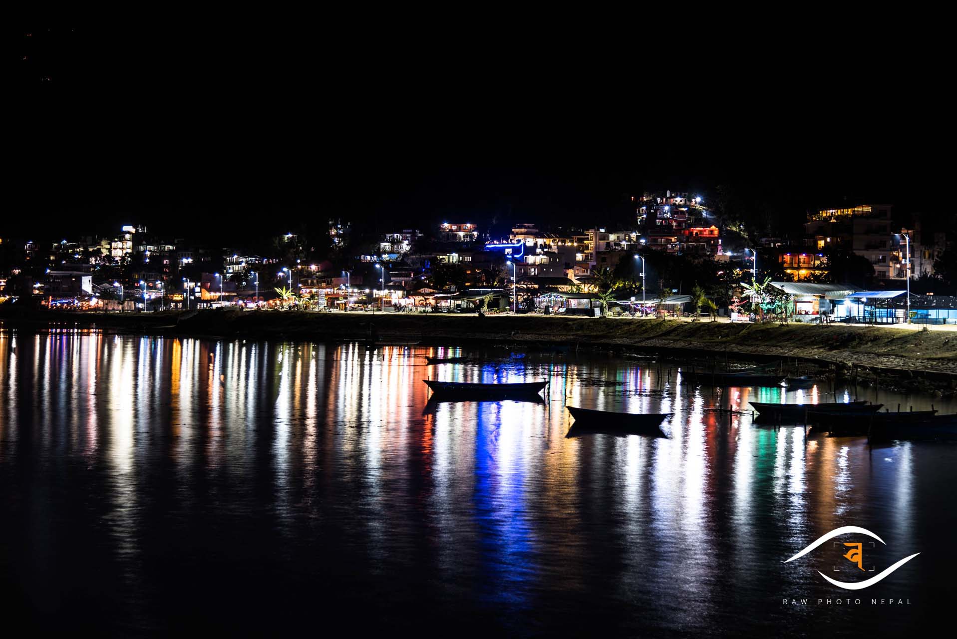 Phewa Lake at Night time